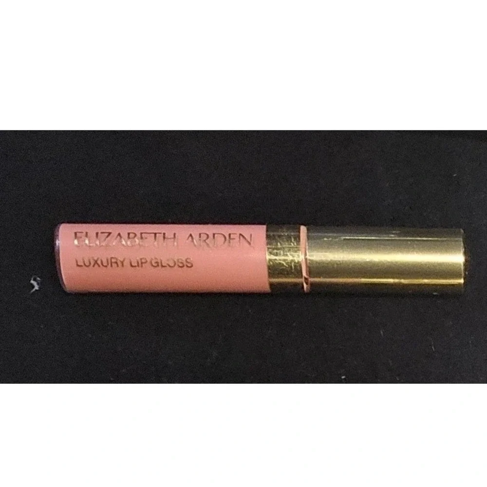 Elizabeth Arden Luxury Lip Gloss Mini Peach‎ Nude Pink Gold Cap Travel Size